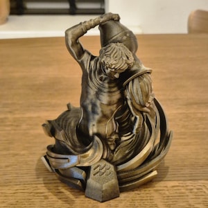 Elegant Aquarius Zodiac Figurine - Handcrafted Astrology Art - birthday milestone gift Gold