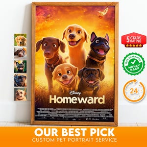 Custom Pixar Pet Poster | Cartoon Pet Art | Pixar-Inspired Pet Caricature | Personalized Digital Pet Gift