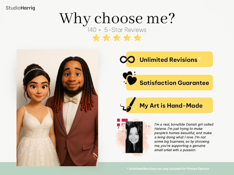 Custom Cartoon Couple Portrait: Anniversary Gift (Digital Print) image 3