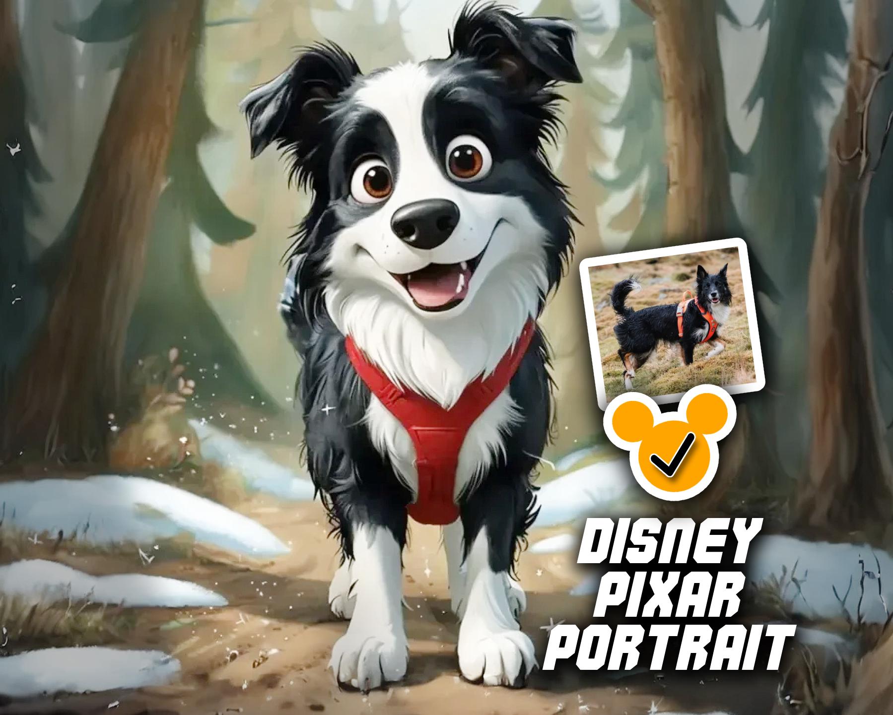 Pet Portrait Disney Dog Sketch Cartoon Pet Portrait, Dog Cartoon