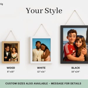 Custom Cartoon Couple Portrait: Anniversary Gift (Digital Print) image 8