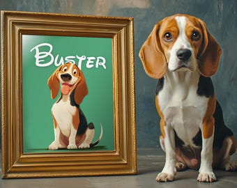 Custom Pet Memorial, Dog Loss Gift, Personalized Art, Remembrance Portrait