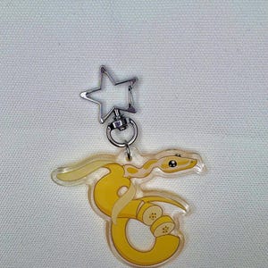 Banana Ball Python Acryl Schlüsselanhänger