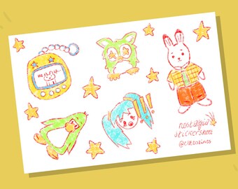 2000s Gen Z Nostalgia Sticker Sheet