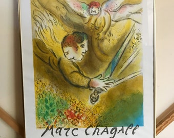 RARE Musee National Message Biblique Marc Chagall, Vintage Lithograph - L'ange du jugement dernier