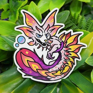 Sticker Mizutsune Monster Hunter Wilds Fan Art cadeau pour ami Sticker bouteille d'eau Sticker voiture mignonne Monster Hunter cadeau Scrapbooking