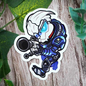 Garrus Mass Effect Sticker Anime Sticker for Friend Birthday Gift for Friend Gamer Gift Under 5 Waterbottle Sticker Car Decal Scrapbook