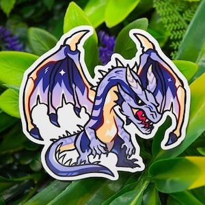Fatalis Sticker Monster Hunter Wilds Fan Art Gift for Friend Waterbottle Sticker Cute Car Decal Monster Hunter Gift Scrapbook Sticker