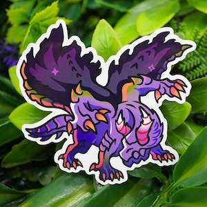 Gore Magala Aufkleber Monster Hunter Wilds Fan Art Geschenk für Freund Wasserflasche Aufkleber Niedliche Auto Aufkleber Monster Hunter Geschenk Scrapbook Sticker