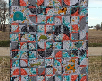 Bean Bag Jungle Patchwork Quilt, Throw Blanket , Lap, Heirloom