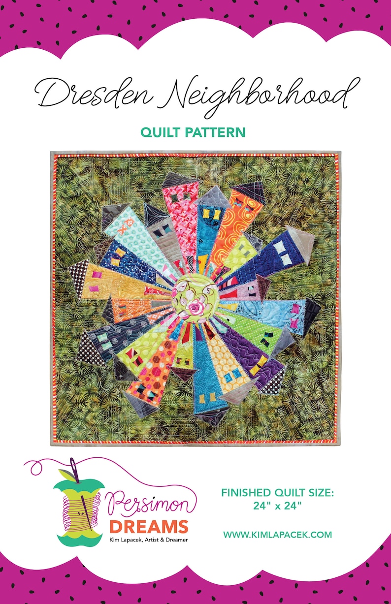 Dresden Neighborhood Mini Quilt Pattern hardcopy image 1