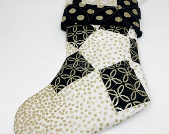 Quilted Christmas Stocking, Study in Glitz, Version D