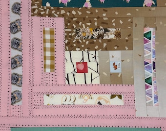 Modern Log Cabin Quilt Block PDF Tutorial