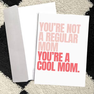 Cartão de felicitações engraçado para a mãe | Perfeito para aniversário, dia das mães | Em branco por dentro | Personalização disponível | Frete grátis