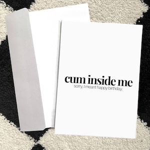 Lustige Geburtstagskarte für Partner | 13cm x 18cm | Knebel Geschenk | Freund Mann Grußkarte | Nachrichtenoption | Innen leer