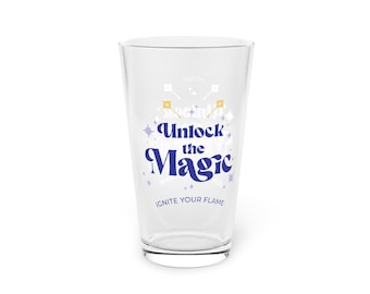 Magic Pint Glass, 16oz | Enchanted Spellbook Illustration