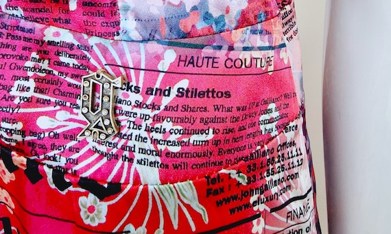 John Galliano Silk Gazette Newspaper News Face Cocktail