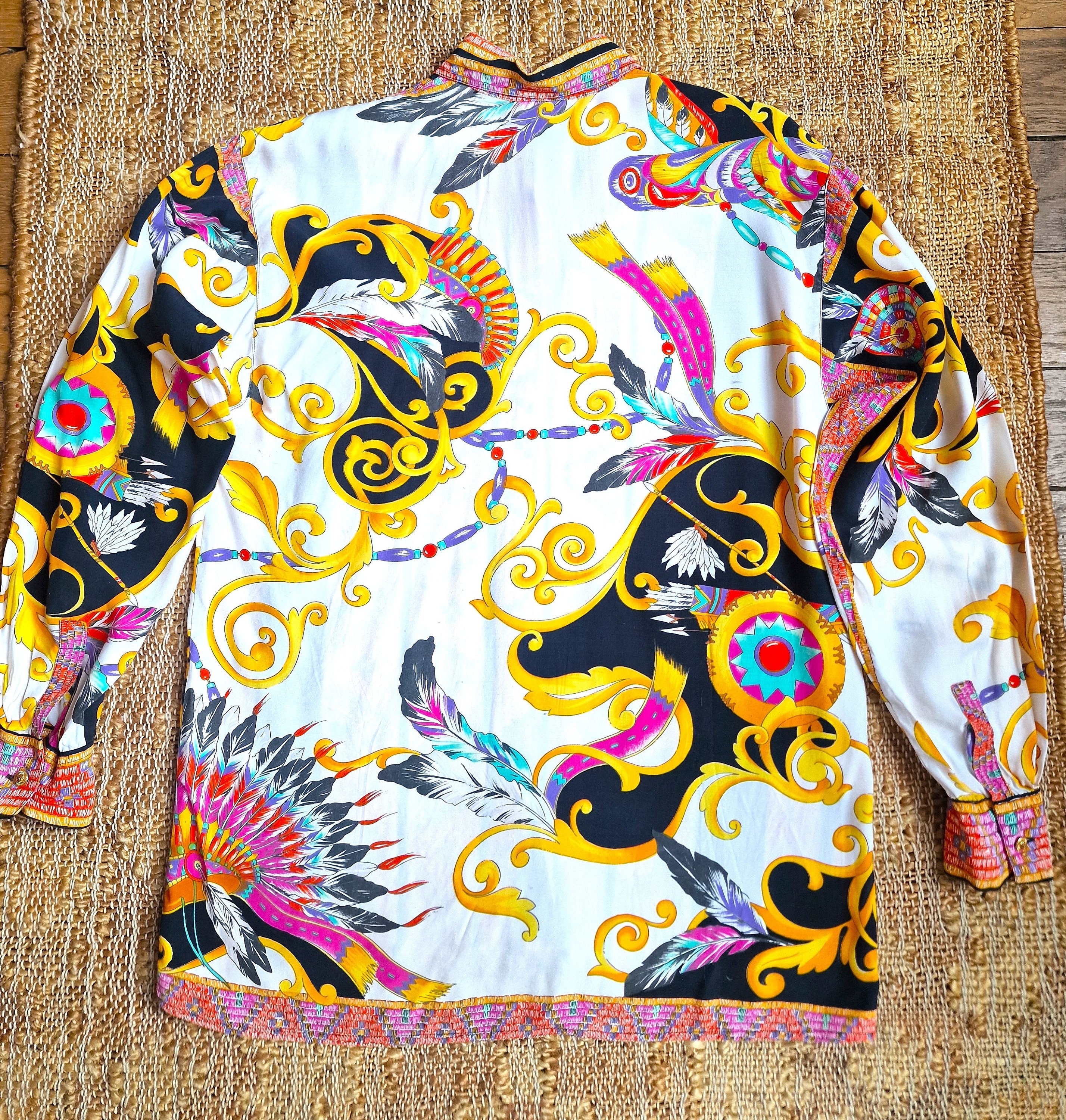 Mens vintage versace silk shirts for sale hot sale