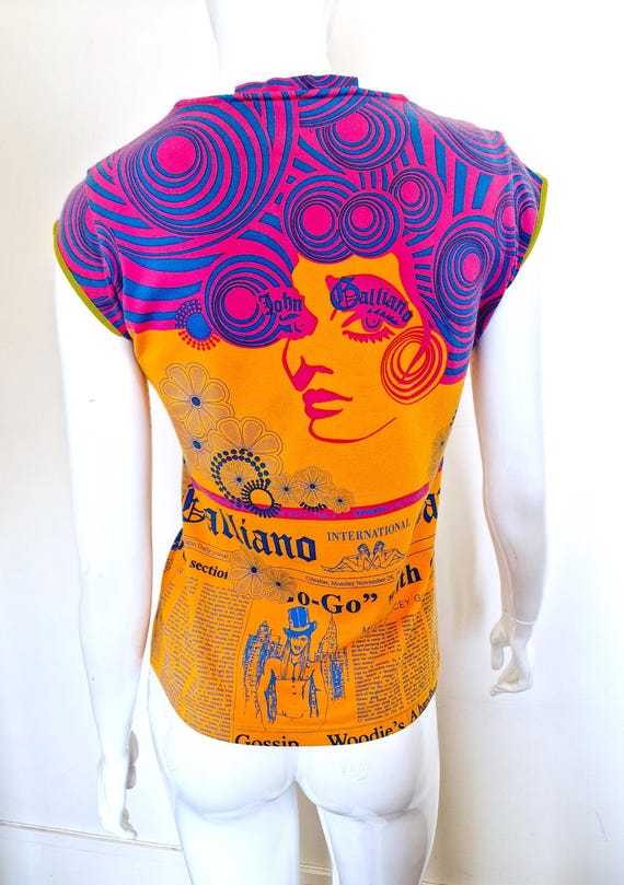 John Galliano Silk Gazette Newspaper News Face Vintage