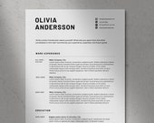 Professional ATS friendly resume design. Two-page resume template with matching cover letter template. Fully editable and customizable.