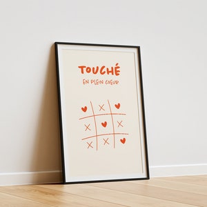 Poster a forma di cuore - poster d'amore - regalo originale - poster minimalista - San Valentino - decorazione murale originale - stile tris