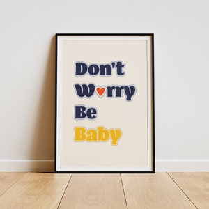 Non preoccuparti poster - poster originale - poster per bambini - regalo per bambini - regalo di nascita - poster minimalista - decorazione per la cameretta dei bambini