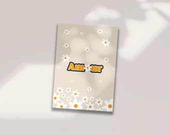 Carte postale - Carte postale fleurs - Carte originale - Carte colorée - Carte de voeux - Anniversaire - Papeterie - Idée cadeau - amour