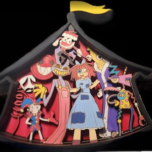 Circus Tent 3D Layered Art SVG | 6 Layers | Digital Download | Laser Cut File