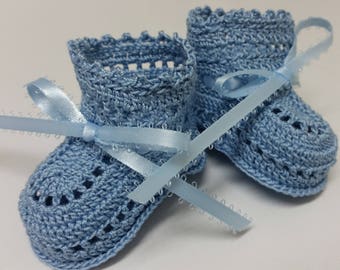 Newborn Booties, Crocheted Slippers, Crochet Baby Booties, Newborn Shoes, New Baby Gift