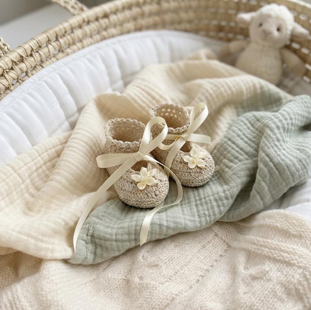 30 Crochet Baby Clothes Bonnets, Booties, Blankets, and Cardigans 8 Crochet Baby Girl Booties