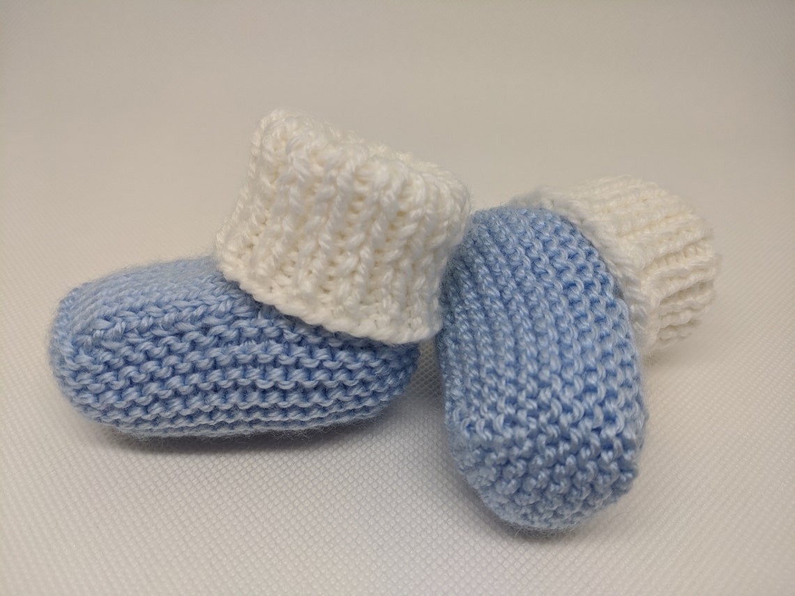 Baby Booties Knitted Baby Shoes Baby Boy Booties Newborn - Etsy