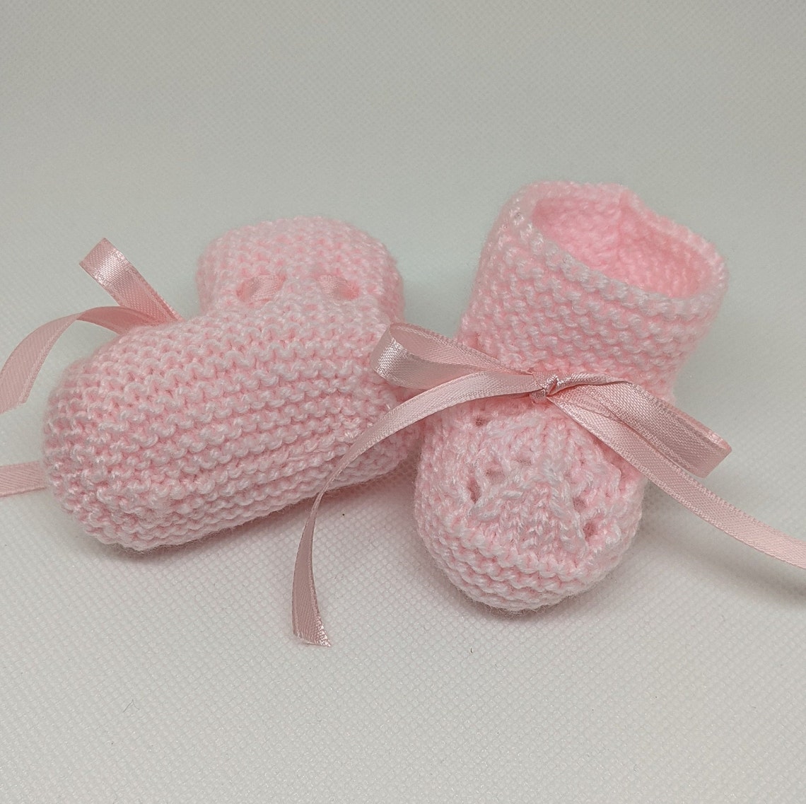 Knitted Baby Booties Baby Booties Girl Christening Baby Etsy