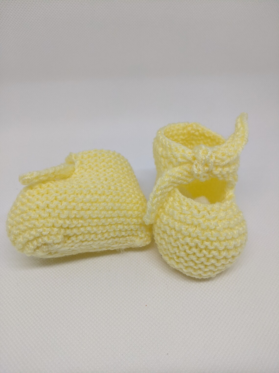Knitted Baby Booties Newborn Booties Baby Girl Boy Yellow Etsy