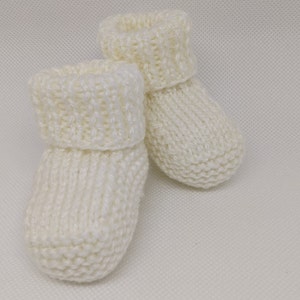 Gender Neutral Baby Booties, Knitted Baby Booties, Unisex Baby Booties