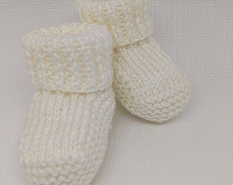 Chaussons bébé sans distinction de sexe, chaussons bébé tricotés, chaussons bébé unisexe