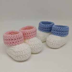 Crochet Baby Booties: Newborn Gift, Reborn Doll Shoes