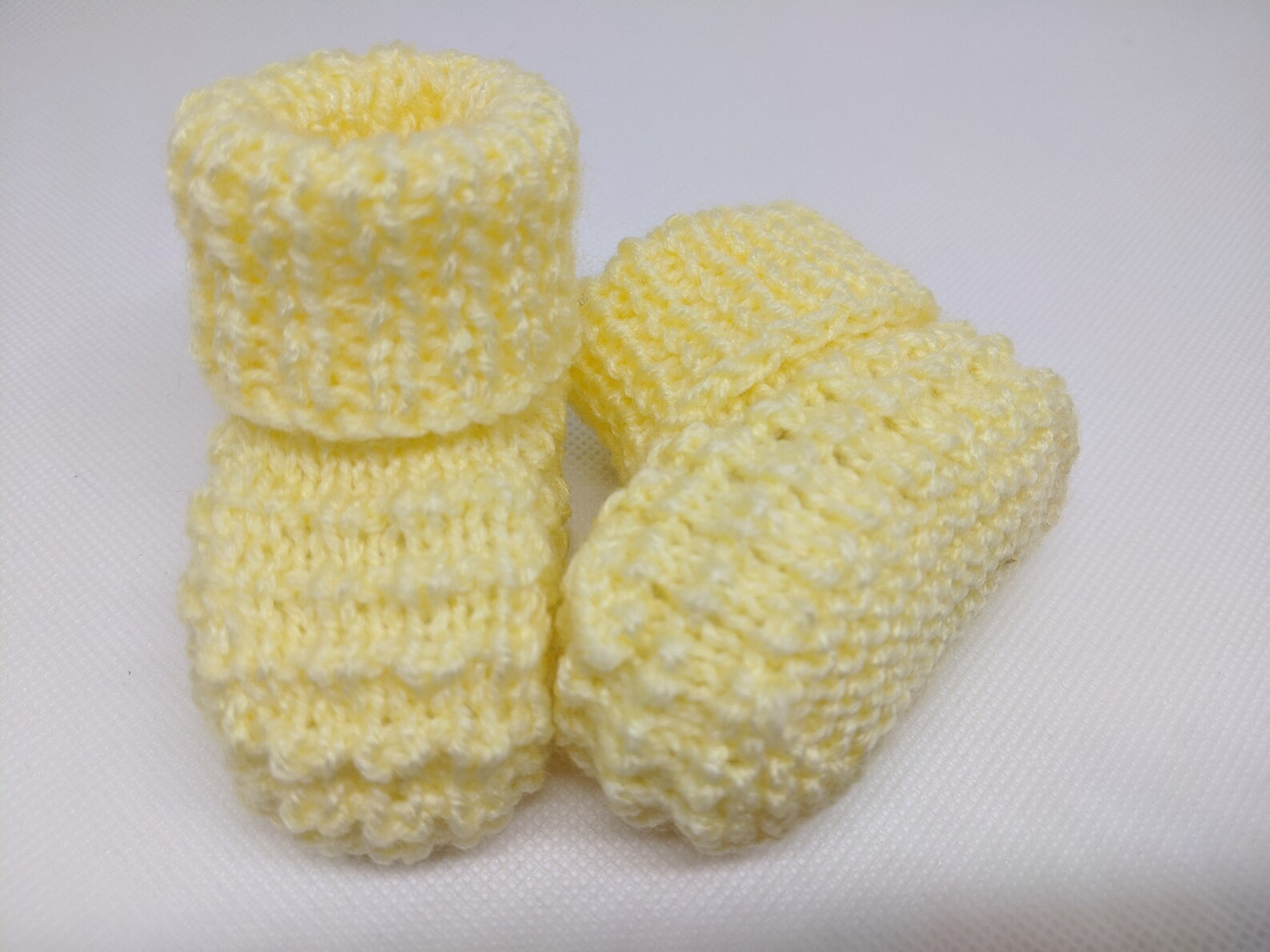 Knitted Baby Booties Newborn Booties Baby Girl Boy Yellow Etsy