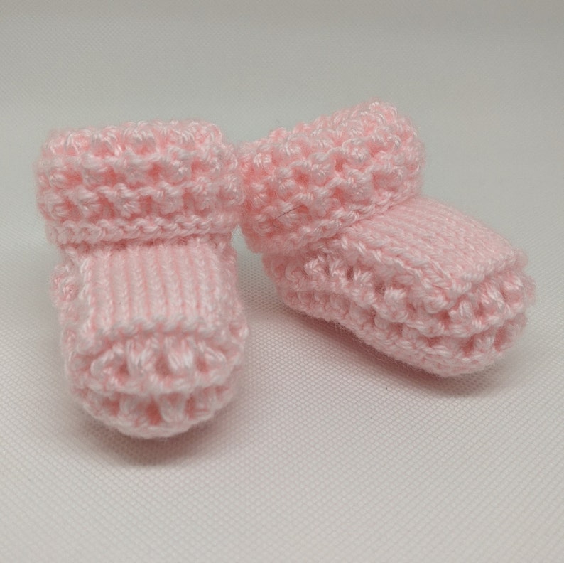 Baby Girl Booties Knitted Baby Booties Newborn Booties Baby Etsy