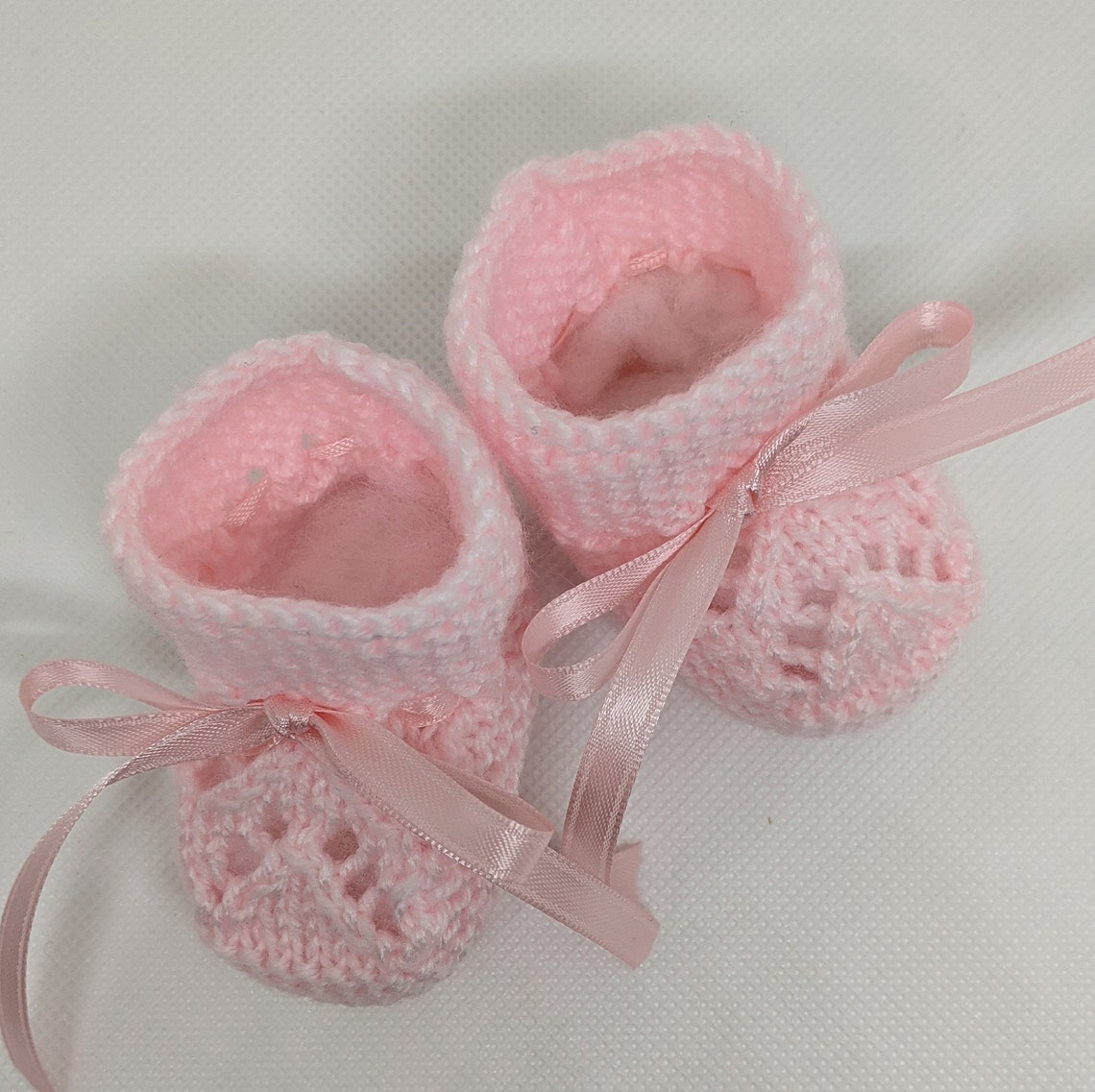 Knitted Baby Booties Baby Booties Girl Christening Baby Etsy
