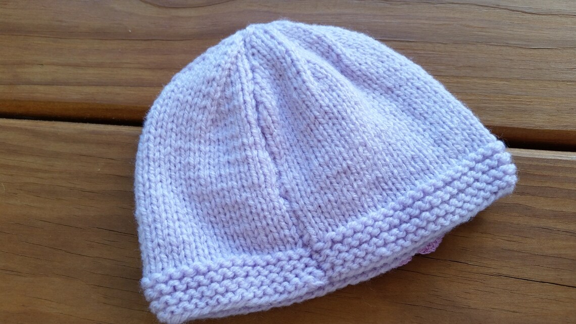 Knitted Baby Hat Newborn Girl Knit Hat Newborn Baby Hat Etsy