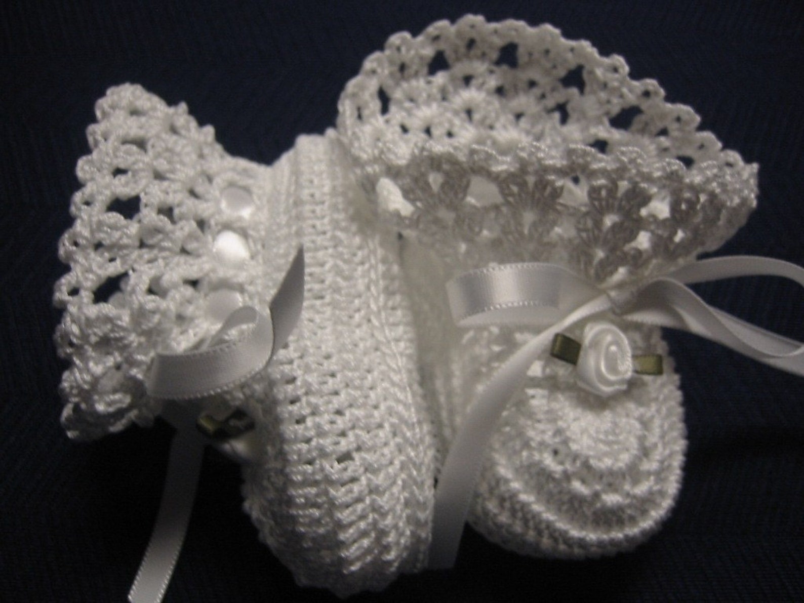 Christening Baby Shoes Christening Baby Booties Crochet White Etsy
