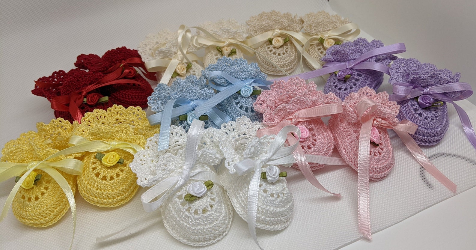 Preemie Baby Booties Baby Girl Booties Crochet Baby Booties Etsy