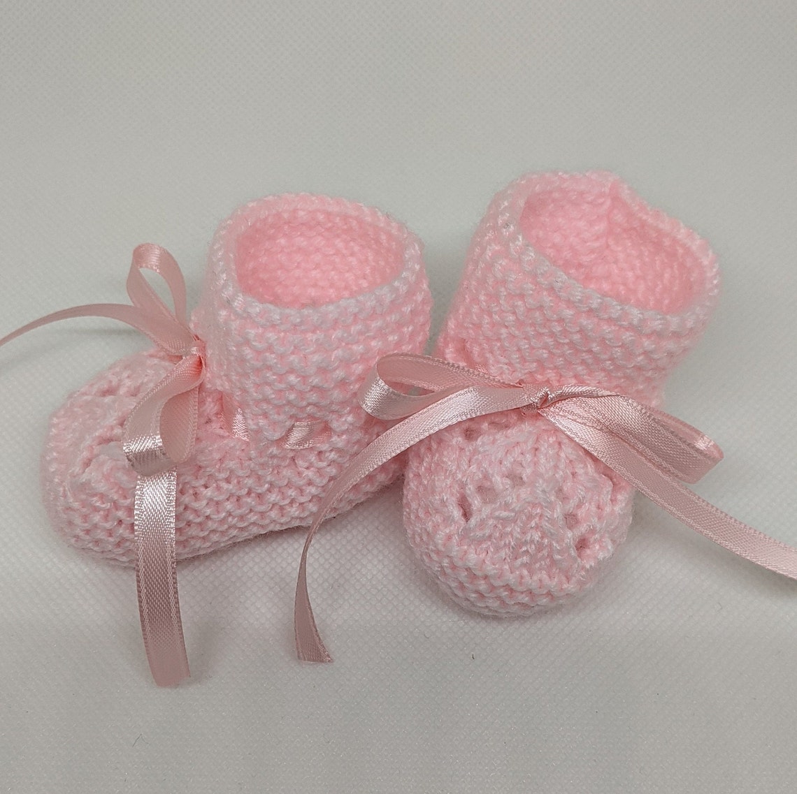 Knitted Baby Booties Baby Booties Girl Christening Baby Etsy