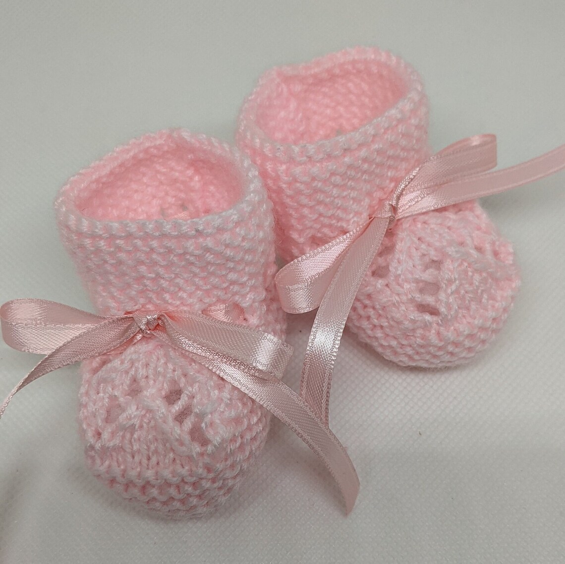 Knitted Baby Booties Baby Booties Girl Christening Baby Etsy