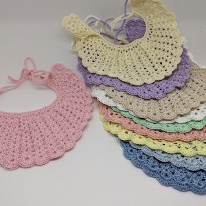 Lace Crochet Baby Bib, Crochet Baby Bib, Christening Baby Gift, Baby Shower Gift, Lacey Baby Girl Bibs