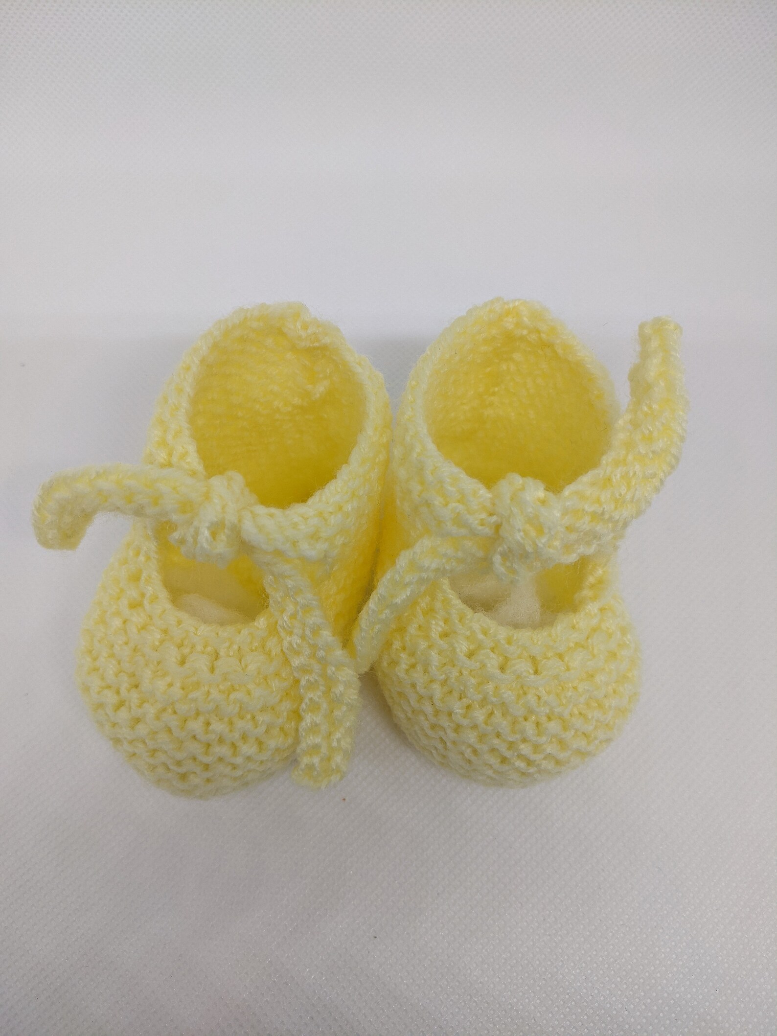 Knitted Baby Booties Newborn Booties Baby Girl Boy Yellow Etsy