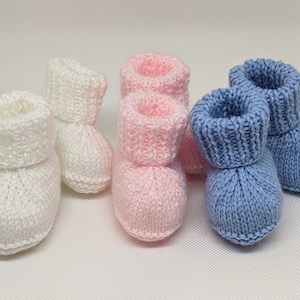 Knitted Baby Booties, Knit Baby Booties, Baby Shoes, Newborn Boy, Baby Girl, Reborn Baby, Baby Shower Gift, New Baby Gift