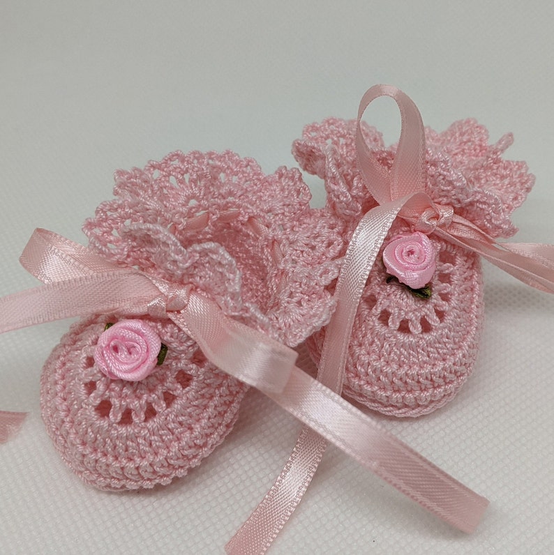 Preemie Baby Booties Baby Girl Booties Crochet Baby Booties Etsy