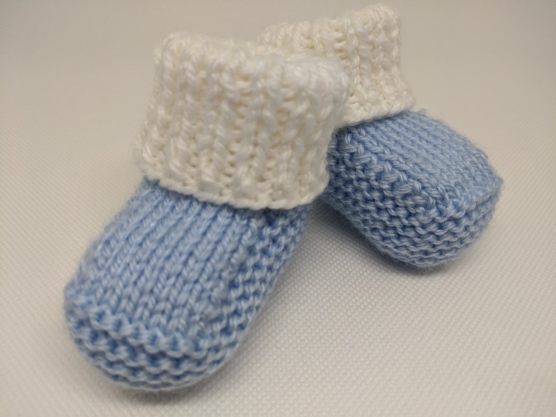 Baby Booties Knitted Baby Shoes Baby Boy Booties Newborn - Etsy