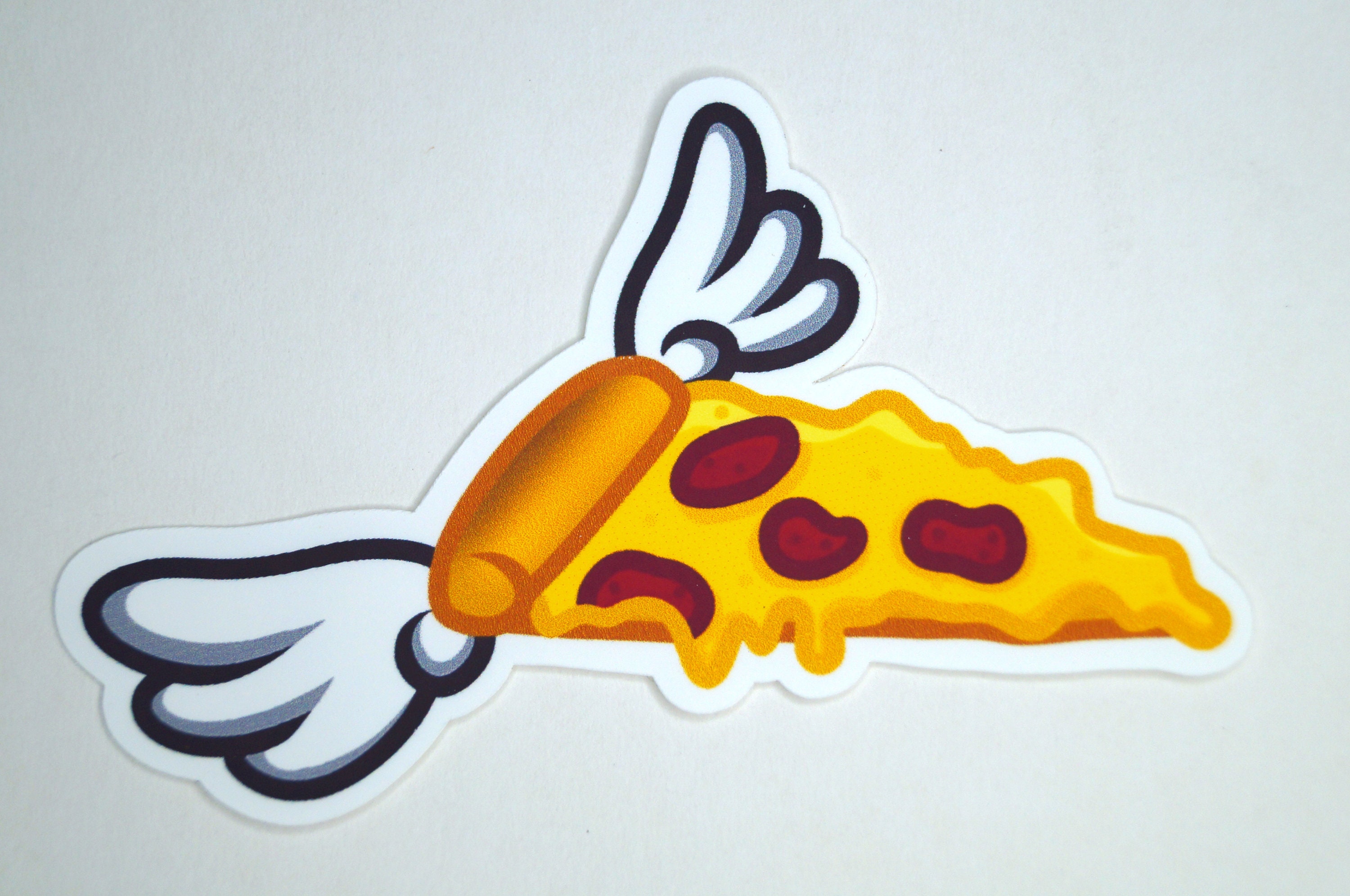 Pizza Wings Matte Vinyl Sticker Etsy